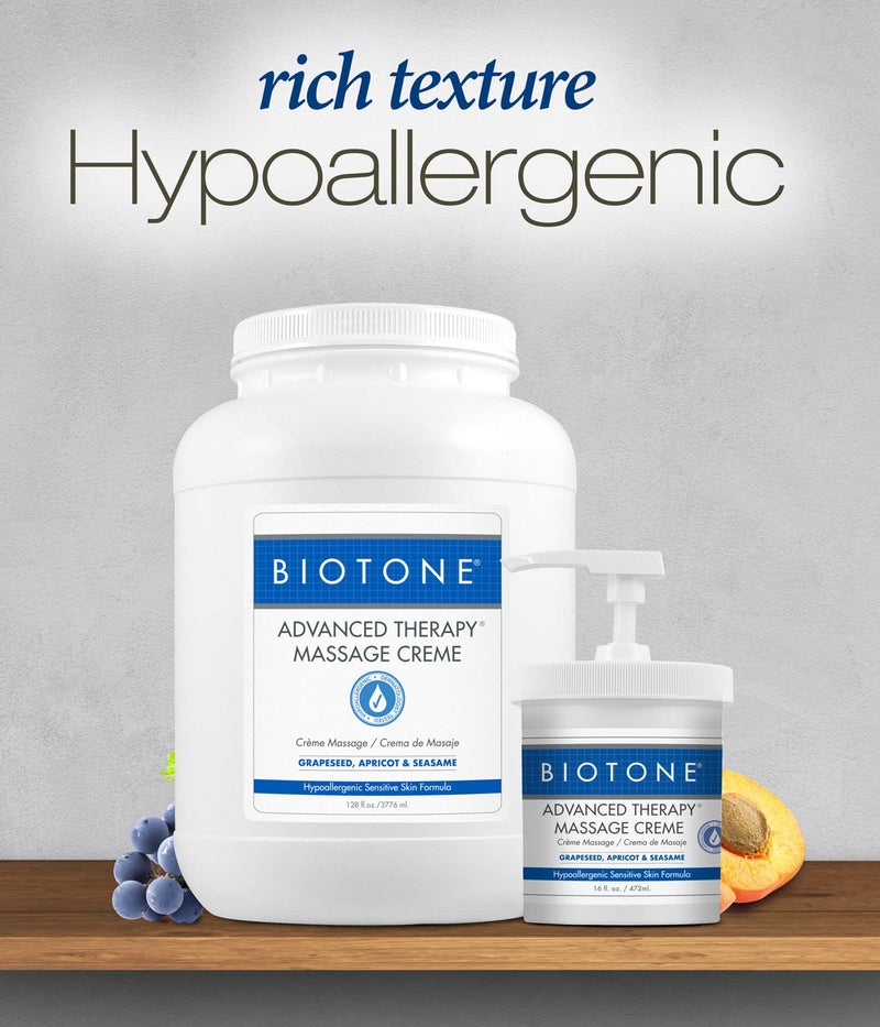 BIOTONE Advanced Therapy Massage Creme, Hypoallergenic and Fragrance-Free, Ideal Glide and Workability, Less Reapplications, Non-Greasy Finish - Image 3